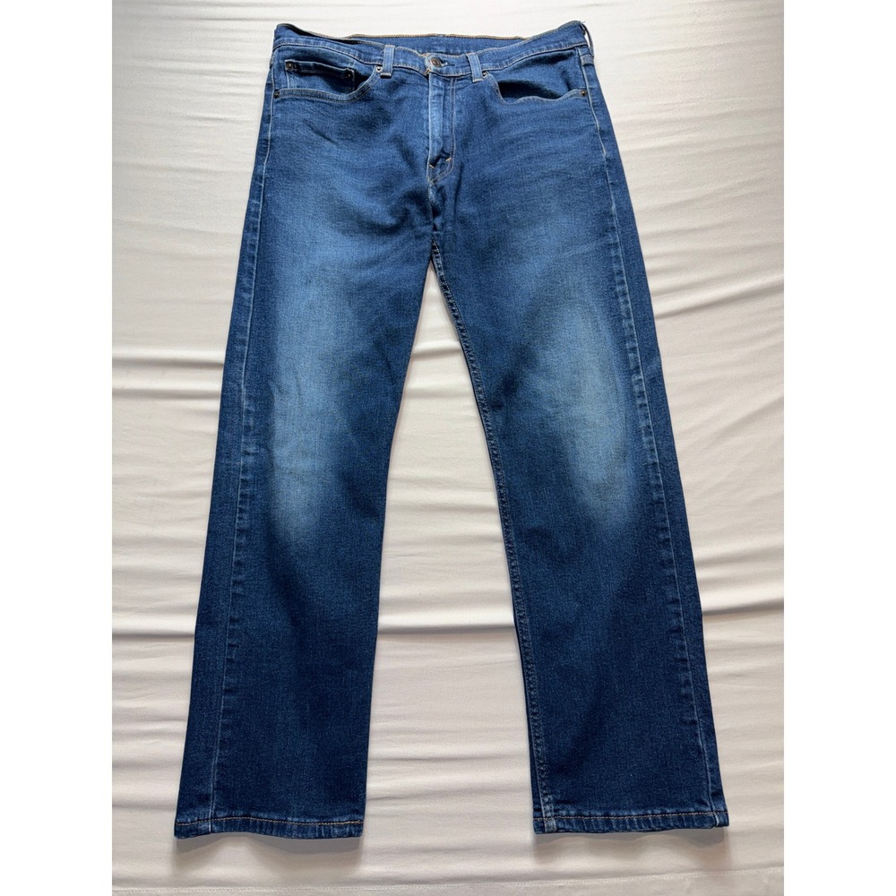 Levi's 505 Regular Fit Straight Leg Blue Denim Jeans Mens 34x30 00505-1541